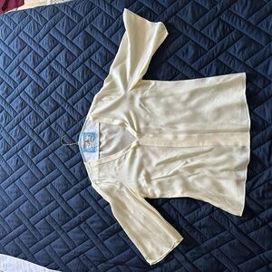 J. Crew Cream Textured Top